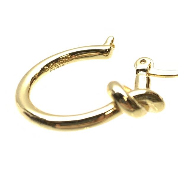 楽天市場】CELINE セリーヌ ノット スモール フープ ピアス 金色