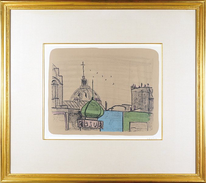 香月泰男「石版画集「パリの屋根」より」 | 山田書店美術部オンライン