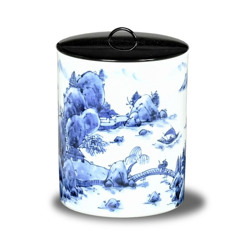 茶道具 水指（水差・みずさし） 水指 染付山水一重口 高野