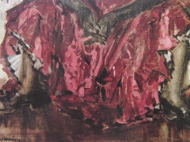 小磯良平、【ダンスーズ】、希少な限定額装用画集画、新品高級額 額装