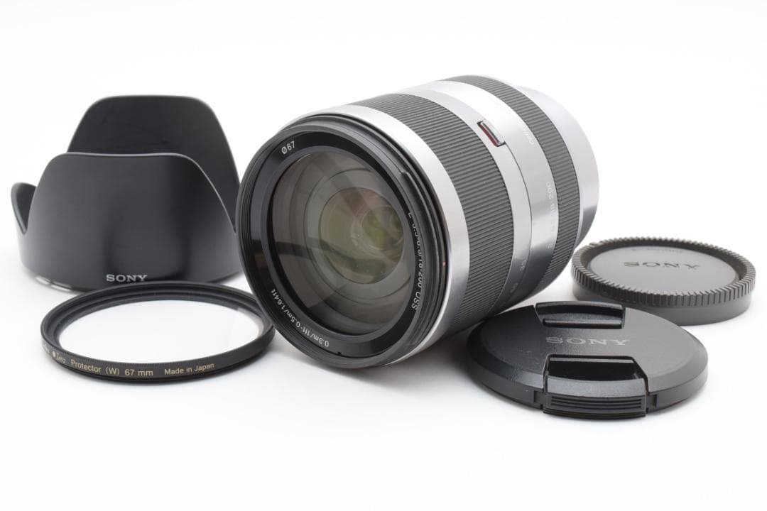 美品　E 18-200mm 3.5-6.3 シルバー SEL18200 M503 カメラレンズ E 18-200mm F3.5-6.3 OSS APS-C用 シルバー SEL18200