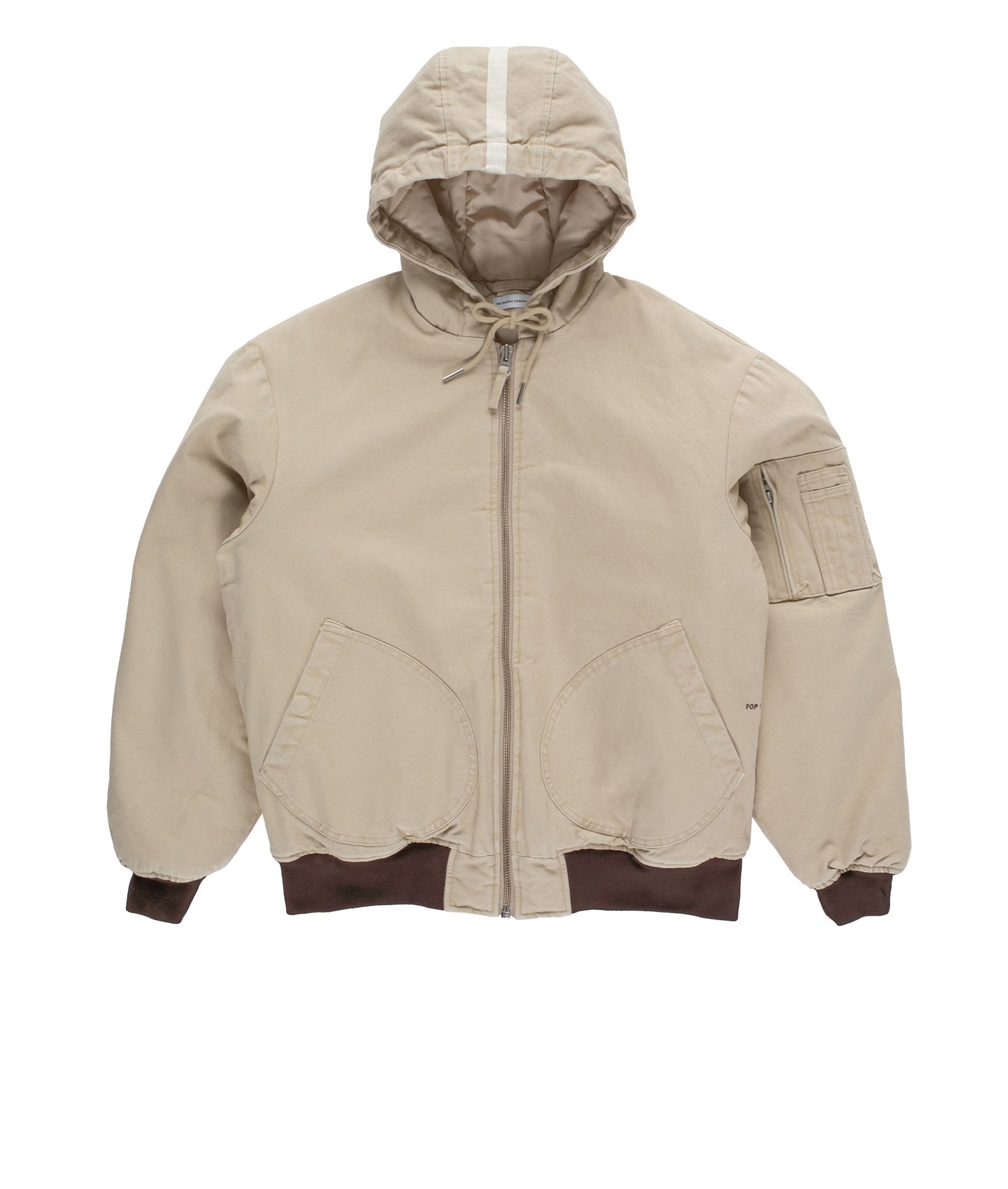Pop Hooded Flight Jacket White Pepper